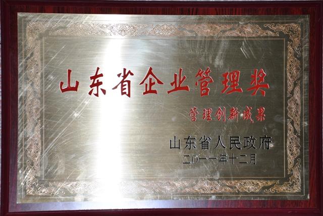 山東省企業(yè)管理創(chuàng)新成果獎
